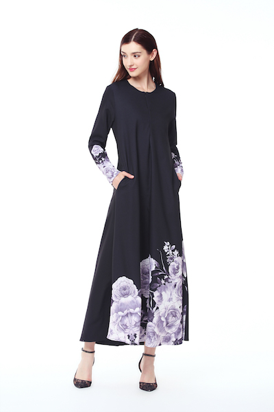 VW12168 Fashion Jubah Black