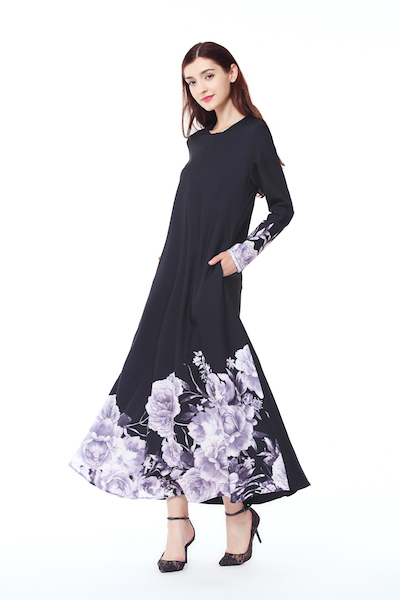 VW12168 Fashion Jubah Black