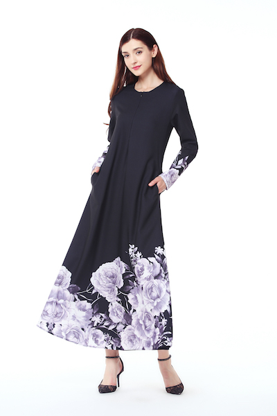 VW12168 Fashion Jubah Black
