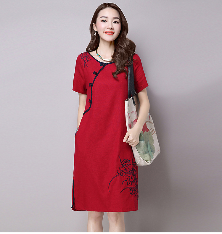 VW12218 Unique Cheongsam Red