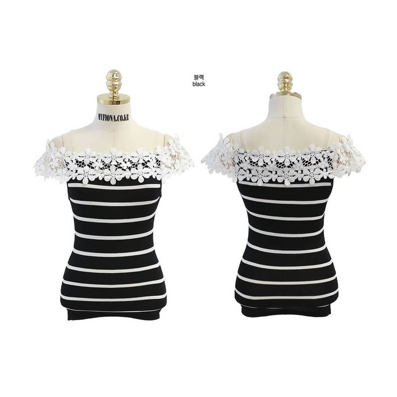 WT21078 Korea Fashion Top Black