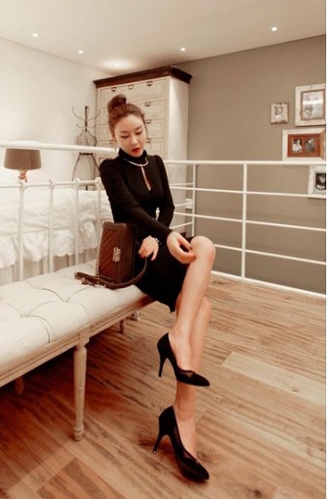 WD21095 Stylish Dress Black