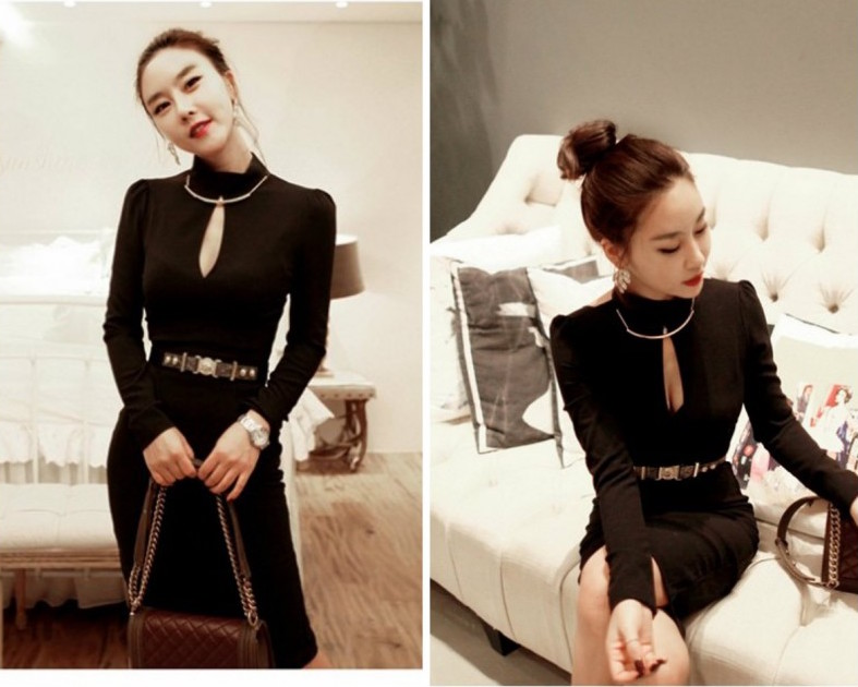 WD21095 Stylish Dress Black