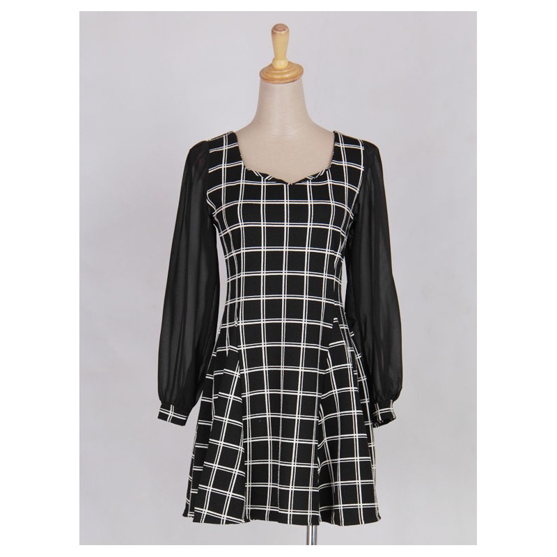 WD21106 Korea Fashion Dress Black
