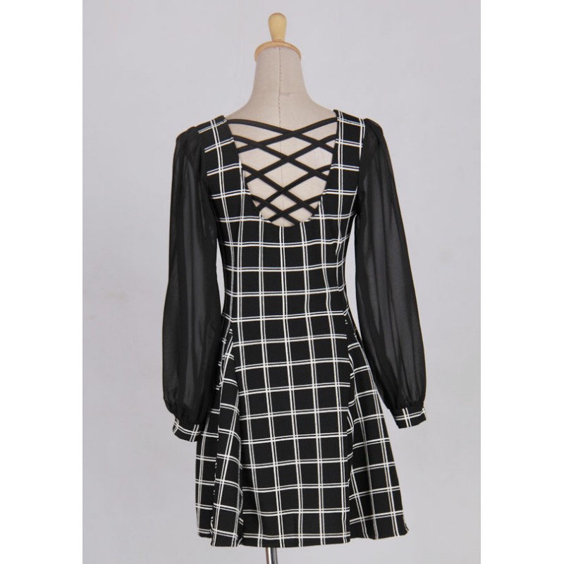 WD21106 Korea Fashion Dress Black