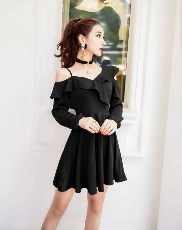 GW2182 Unique Dress Black