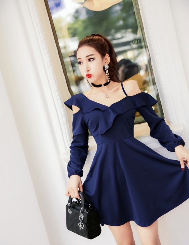 GW2182 Unique Dress Blue