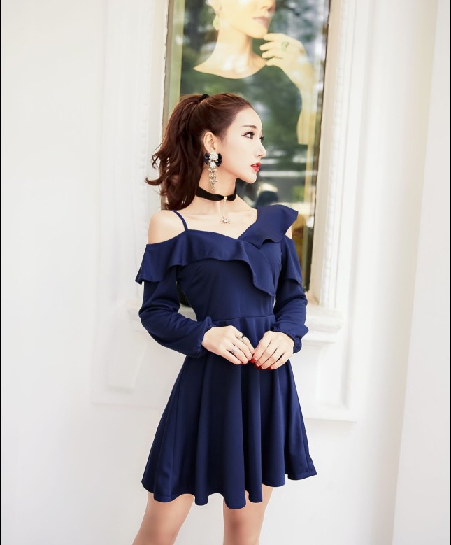 GW2182 Unique Dress Blue