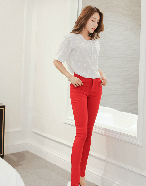 KF520 Stylish Women Pants Red