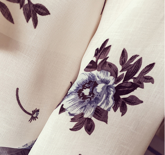 KF527 Floral Printed Top White