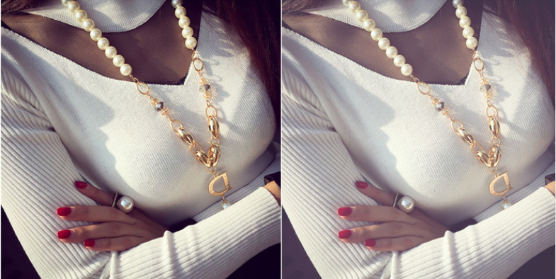 KF537 Trendy Long Sleeved Top White