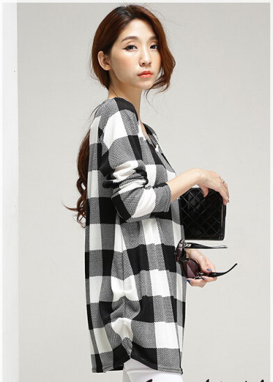 KF539 Fashionable Long Sleeved Top Black