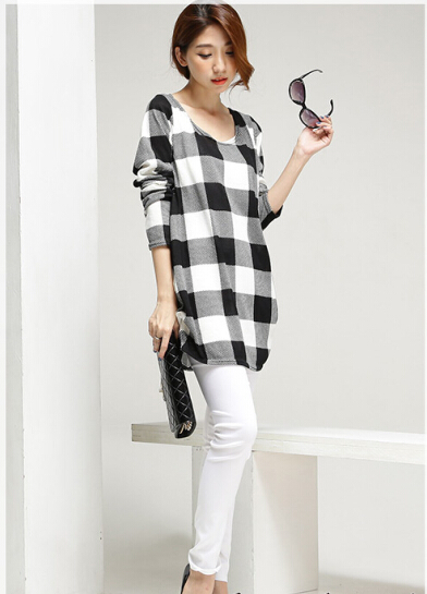 KF539 Fashionable Long Sleeved Top Black