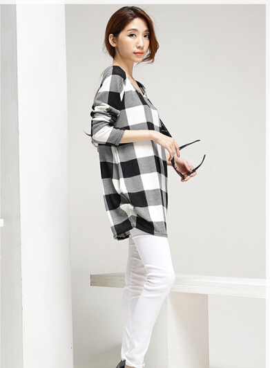 KF539 Fashionable Long Sleeved Top Black
