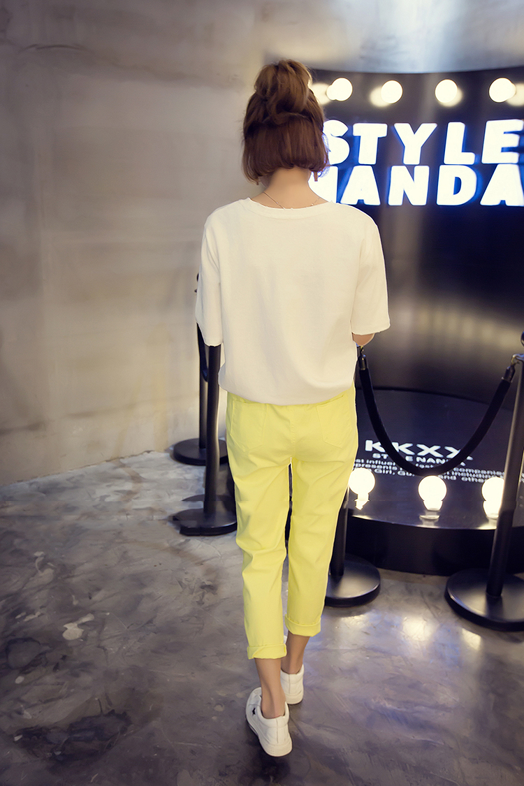 KF547 Cute Short Sleeved T-Shirt White