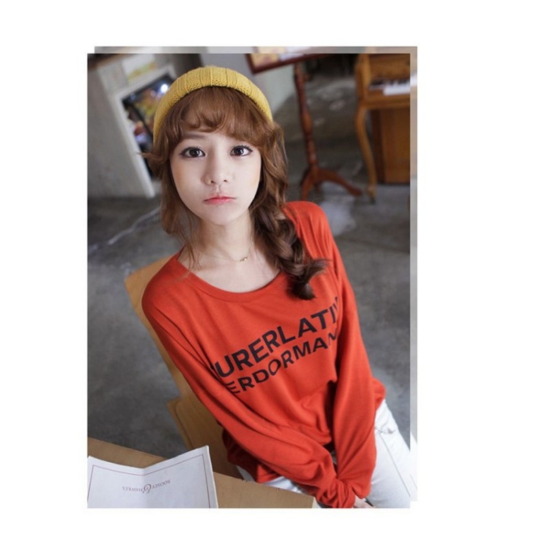 WT21138 Korea Fashion Top Red