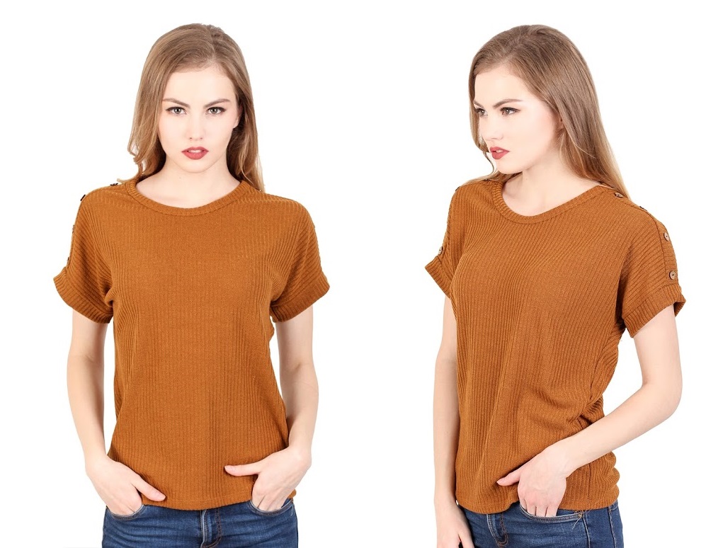 QA-343 Ladies Knit Top Mustard