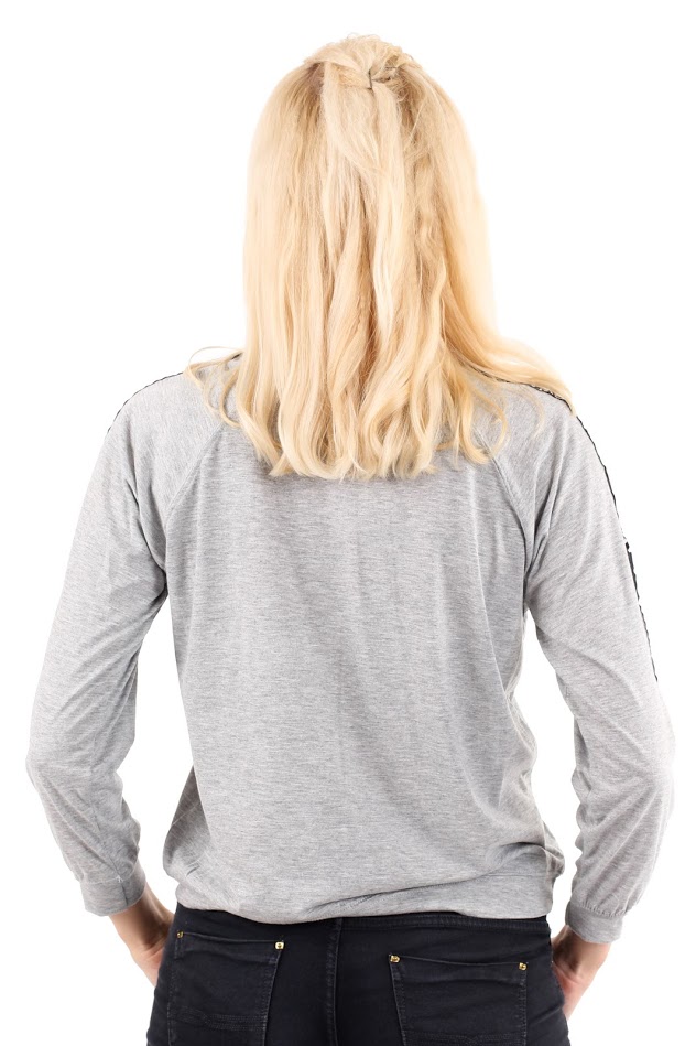 QA-356 Ladies Printed Shirt Grey