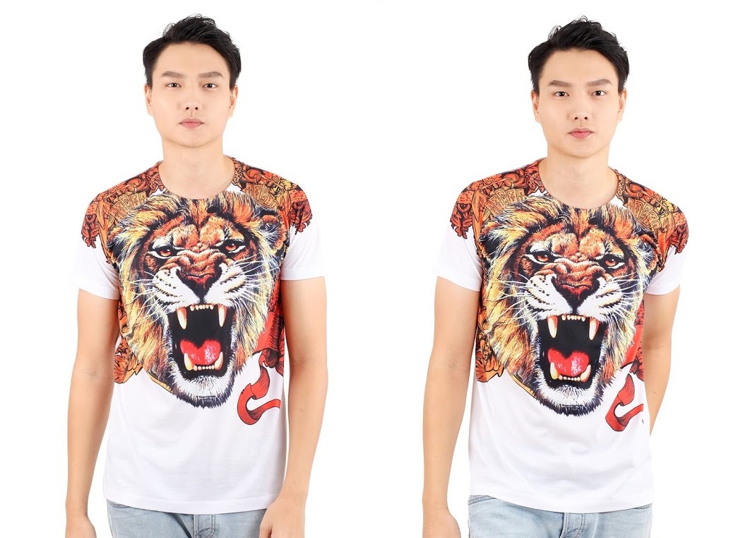 QA-358 Men Casual Printed Shirt Lion