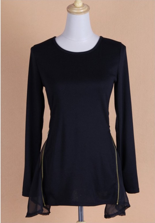 WT21179 Korea Fashion Top Black