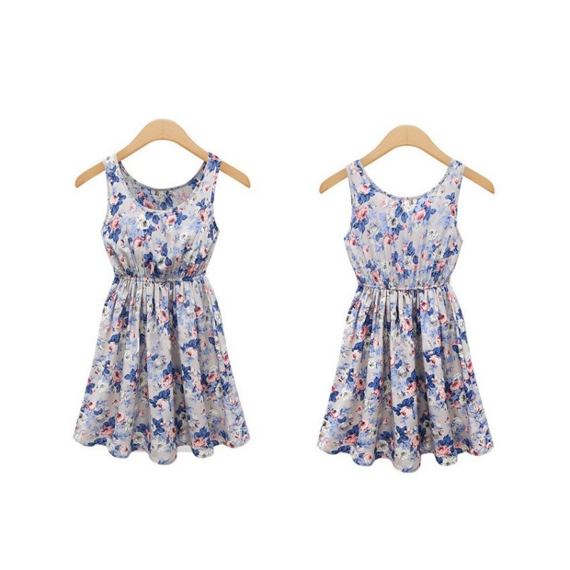 WD21187 Lovely Floral Dress As Picture