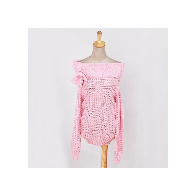 SWK91030 Fashion Knit Top Pink