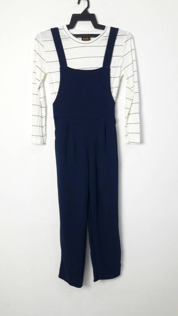 JW5026 Stripe Inner Jumpsuit Navy
