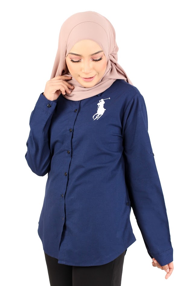 QA-362 Basic Long Sleeves Shirt Blue