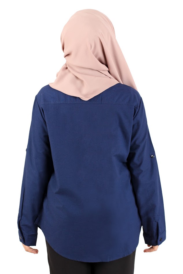 QA-362 Basic Long Sleeves Shirt Blue