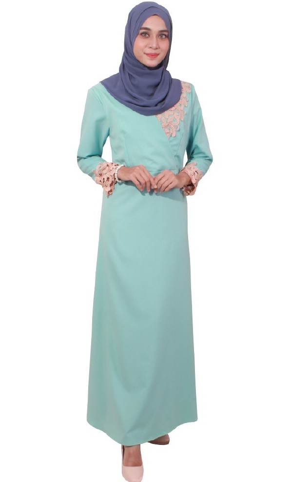 MH018 Pretty Jubah Soft Green