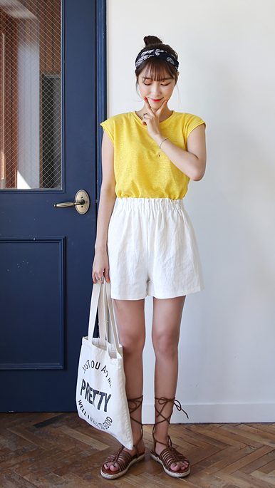 KB10067 Fashion Top Yellow