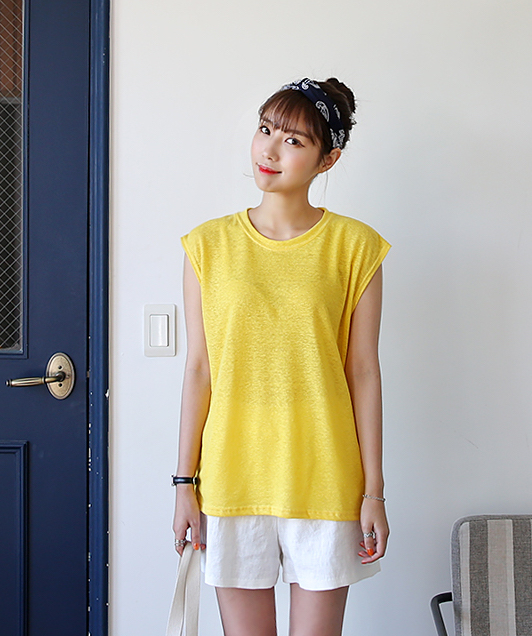 KB10067 Fashion Top Yellow