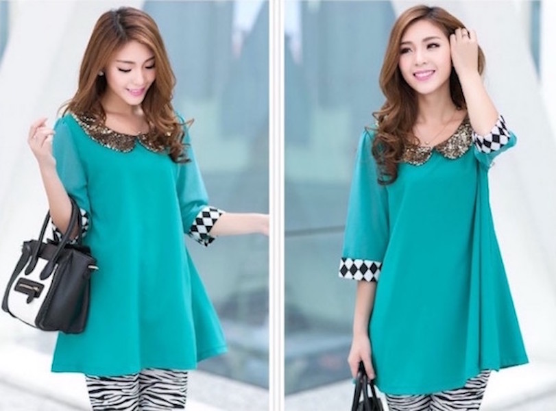 WT21234 Pretty Top Green