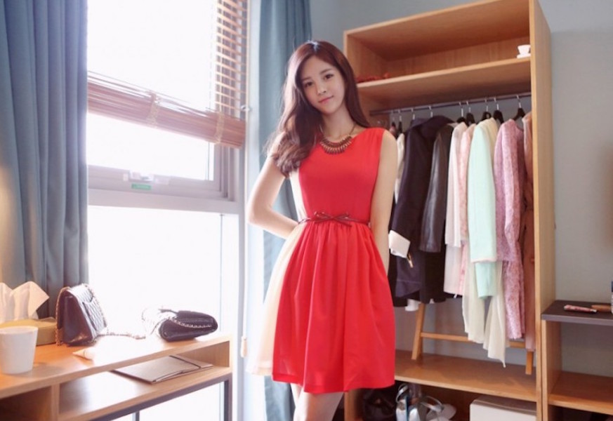 WD21348 Sweet Dress Red