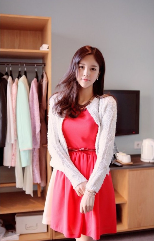 WD21348 Sweet Dress Red