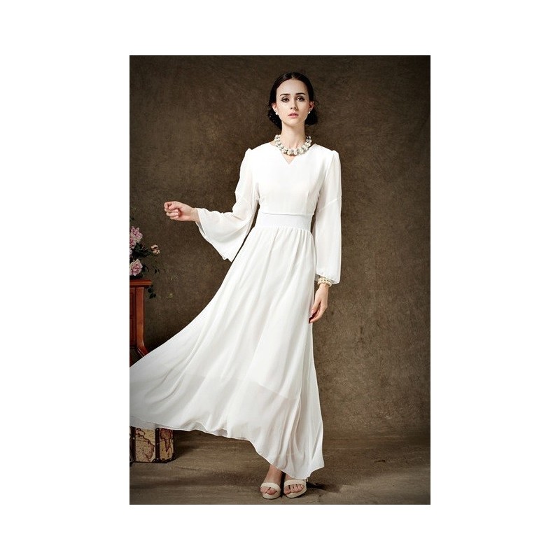WD21368 Charming Dress White