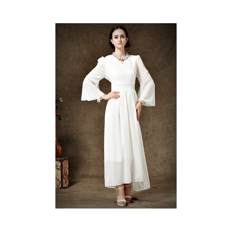 WD21368 Charming Dress White