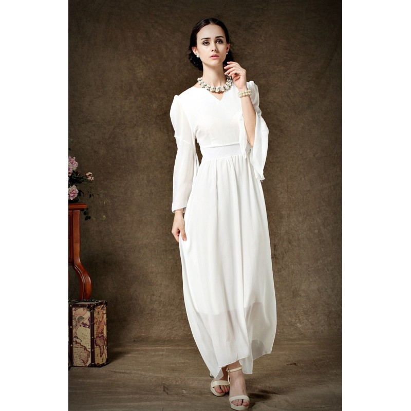 WD21368 Charming Dress White