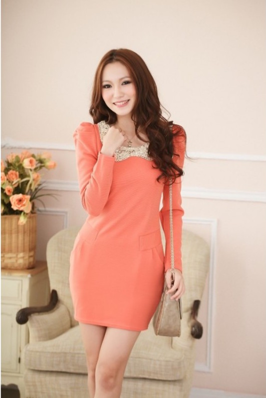 WD21383 Charming Dress Orange