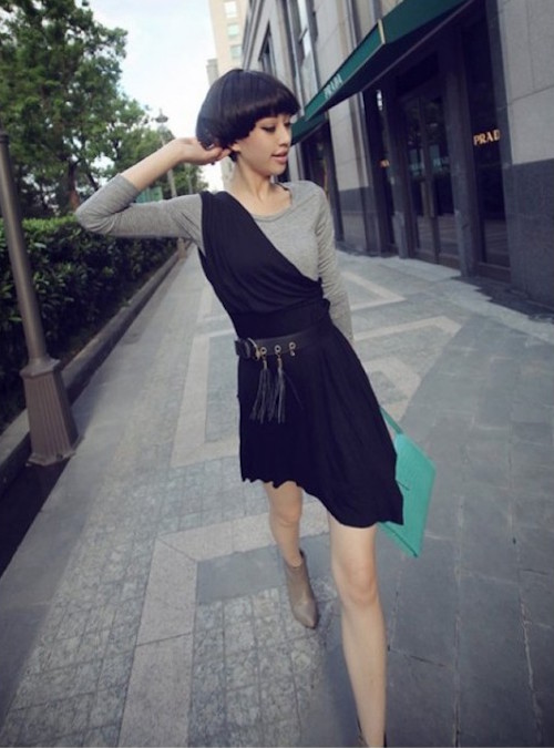 WD21403 Trendy Dress Black