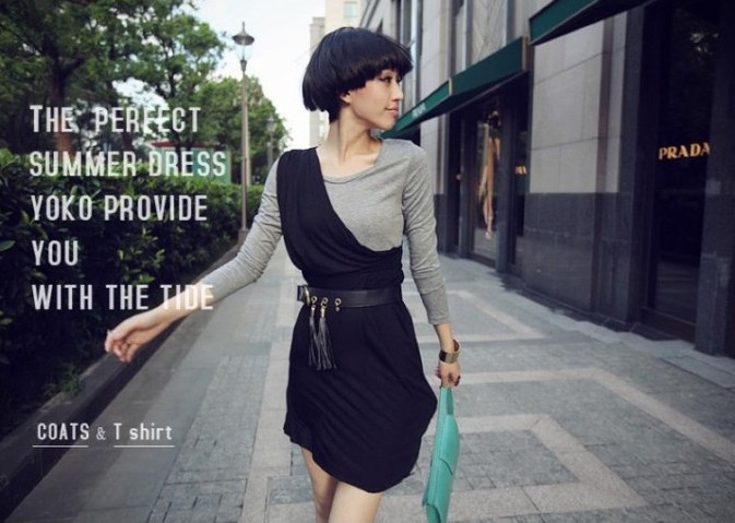 WD21403 Trendy Dress Black