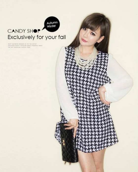 WD21406 Sweet Dress Black