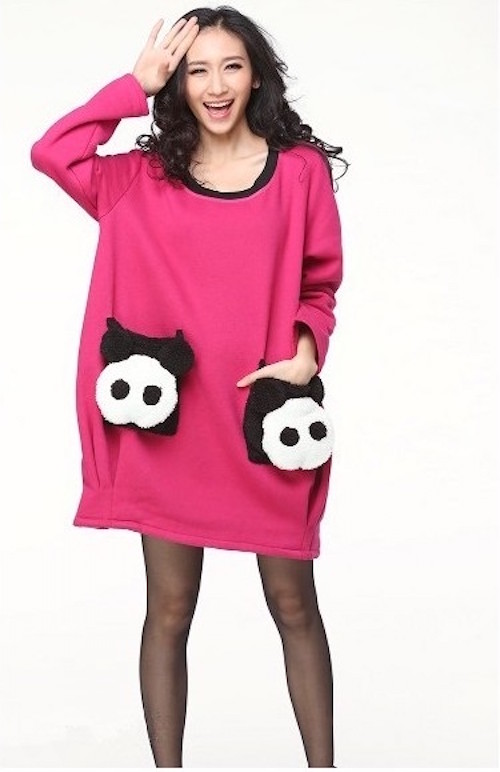 WD21416 Cute Maternity Dress Pink