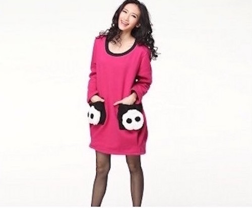 WD21416 Cute Maternity Dress Pink