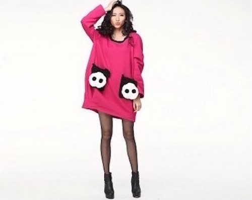 WD21416 Cute Maternity Dress Pink