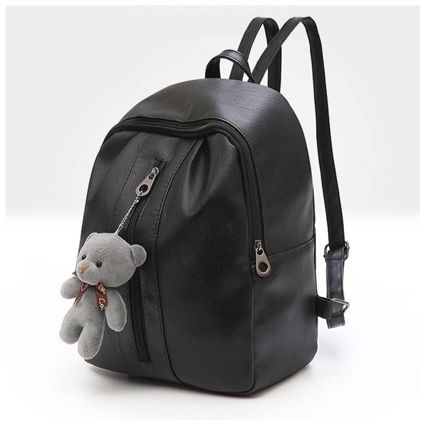 KW80277 Cute Bear Stylish Backpack Black