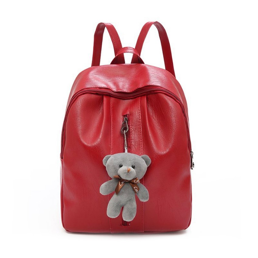 KW80277 Cute Bear Stylish Backpack Red