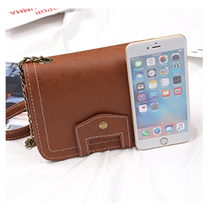 KW80289 Trendy Fashion Bag Light Brown