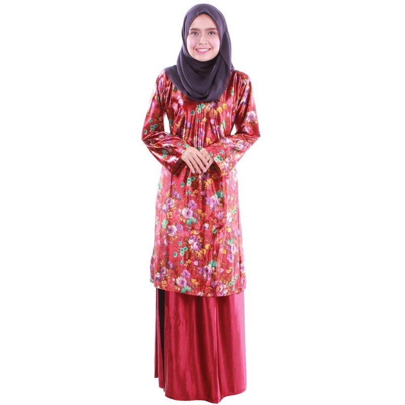 MH010 Stylish Baju Kurung Maroon