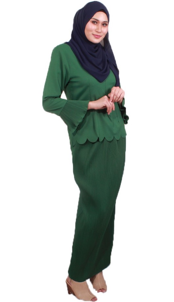 MH048 Trendy Baju Kurung Green